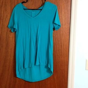 Light blue/teal flowy tunic top